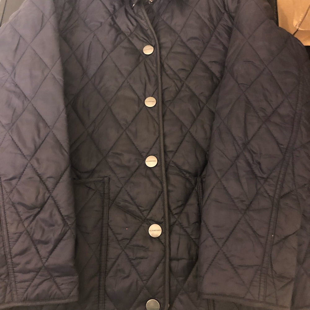 Girls Navy Burberry Jacket Size 8Y